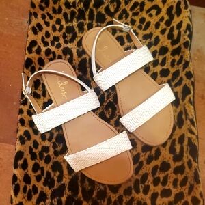 ❤ LULUS SIZE 7.5 White Braided Sandals